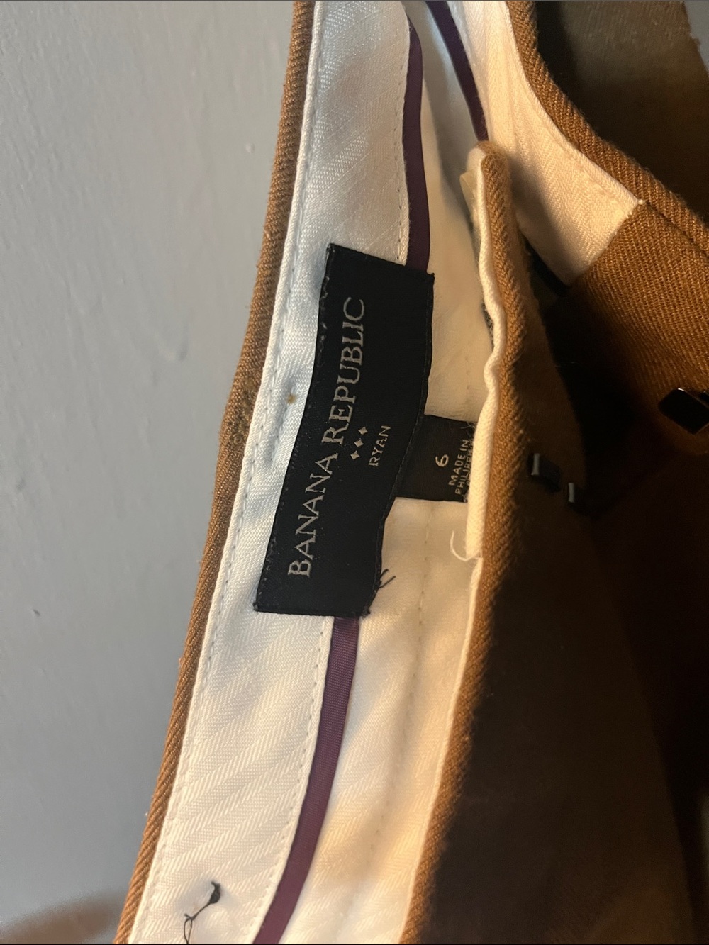 Banana Republic Men's Tan Canvas Shoulder Bag with Cream Lining